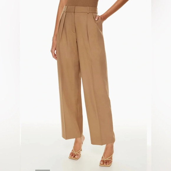 NWT Aritzia Babaton Revue Pants in Saville Size 6 Pleated wool wide-leg trousers - Picture 3 of 16